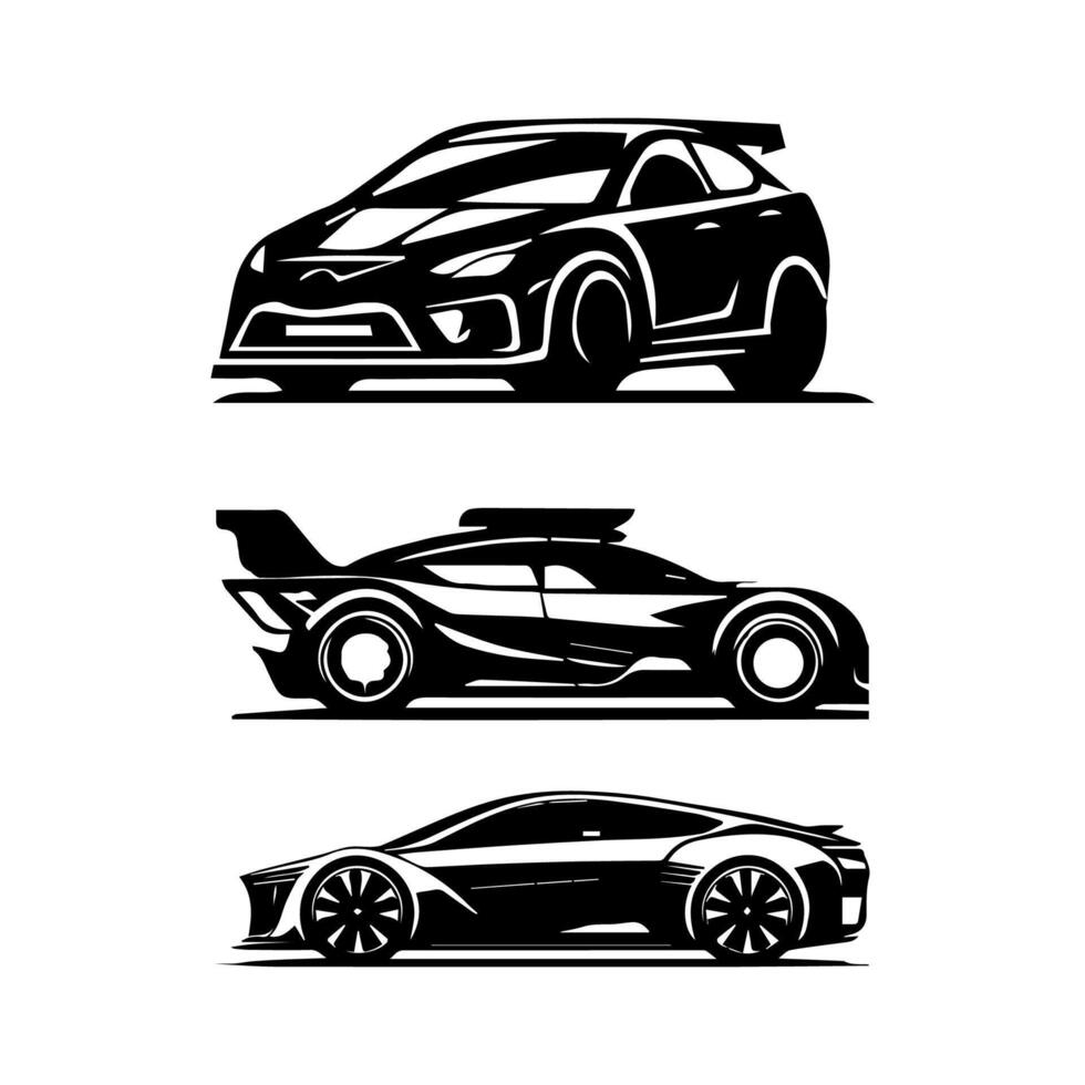 silhouette cars and on the road vehicle icon in isolated background, create by vector. vector