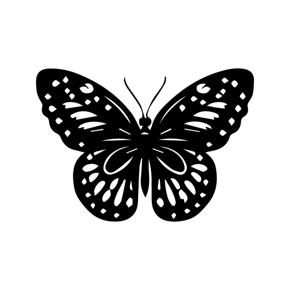 mariposa silueta icono. vector ilustraciones.