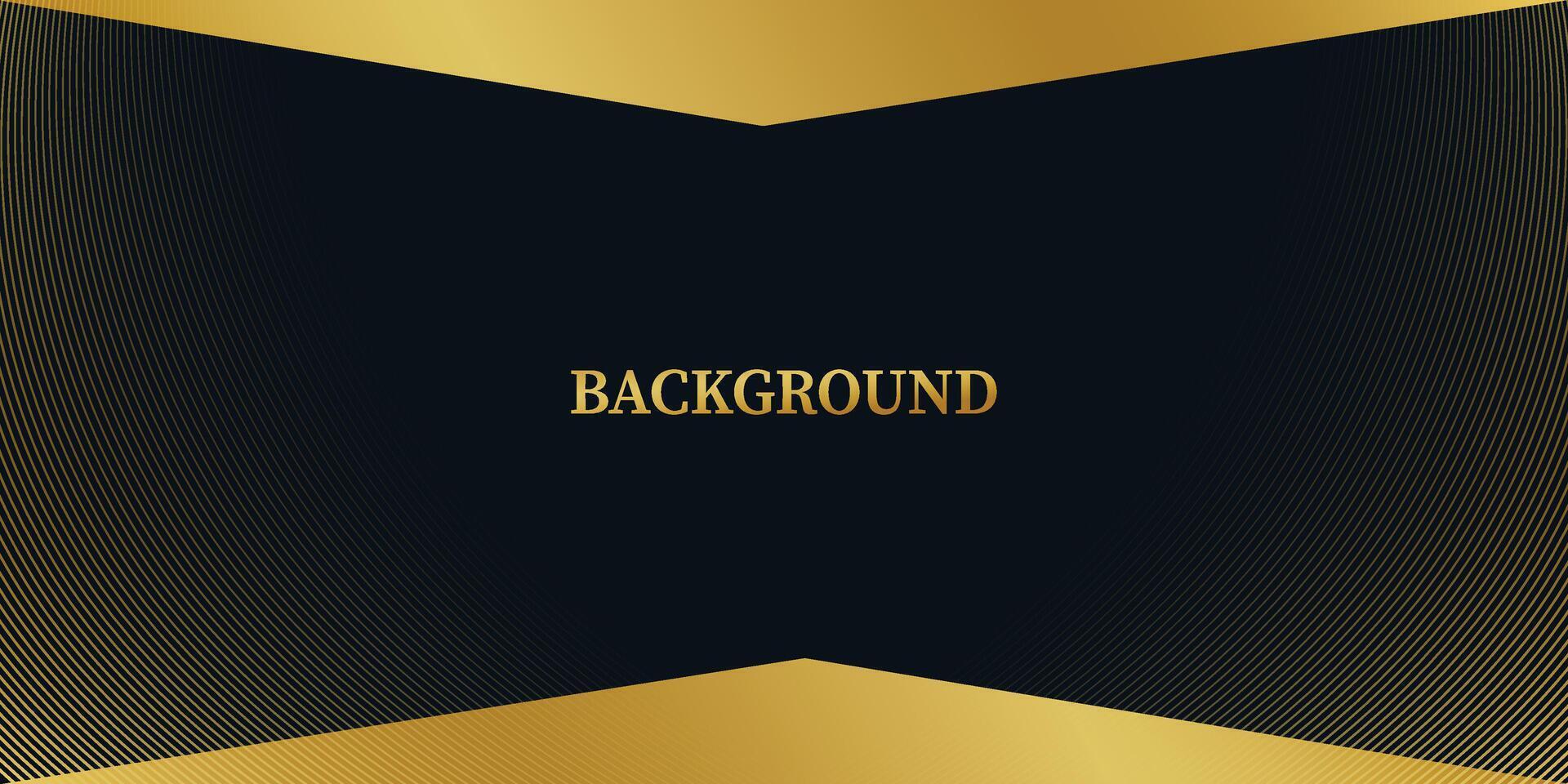 black and gold  background. Vector horizontal template for digital lux business banner, contemporary formal invitation, luxury voucher, prestigious gift certificate
