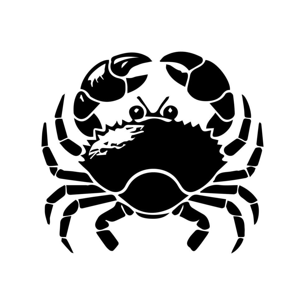 Crab silhouette. Logo. Isolated crab on white background vector