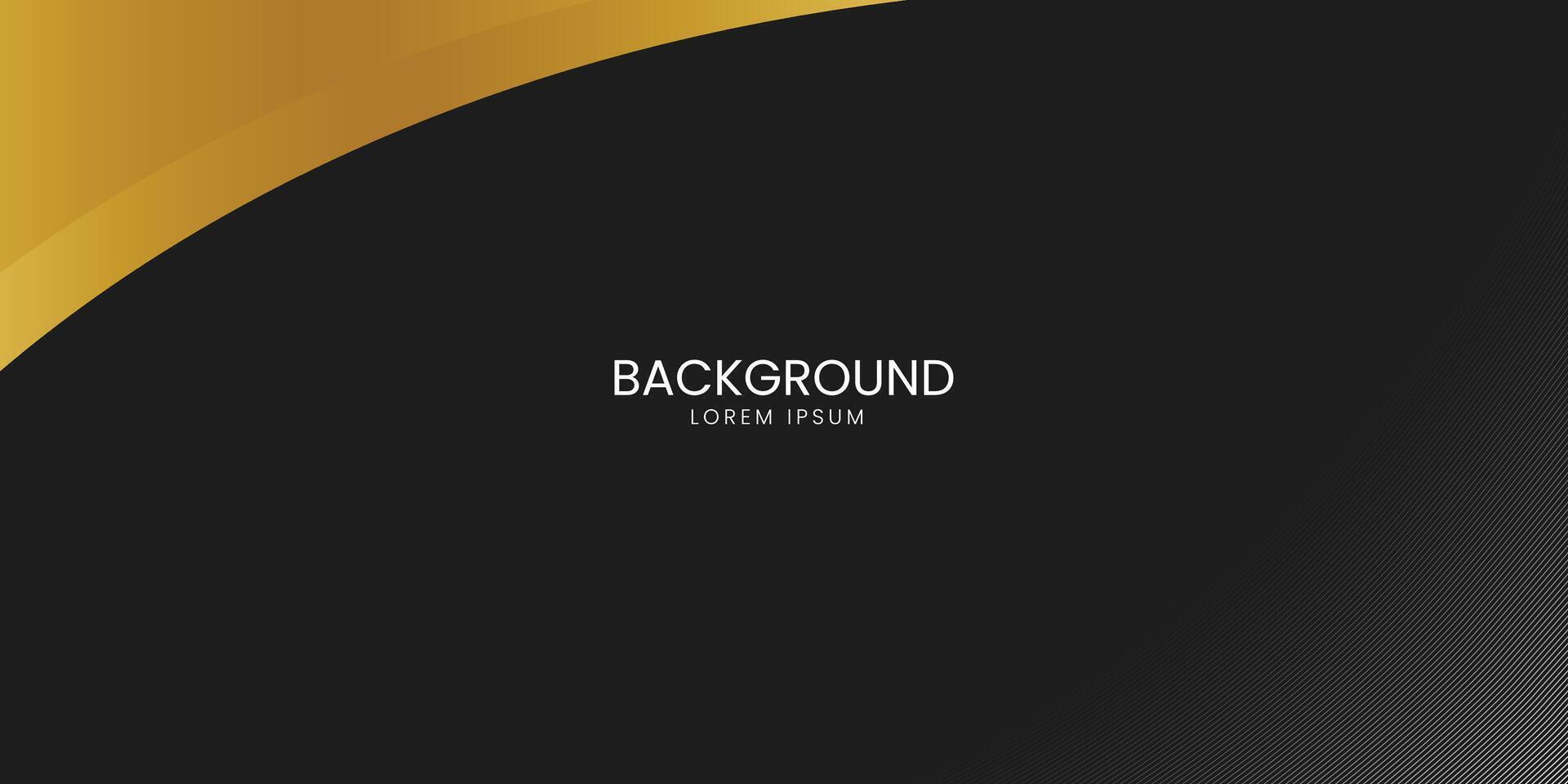 Black premium background with luxury dark golden geometric elements. Rich background for poster, banner, flyer etc. Vector EPS