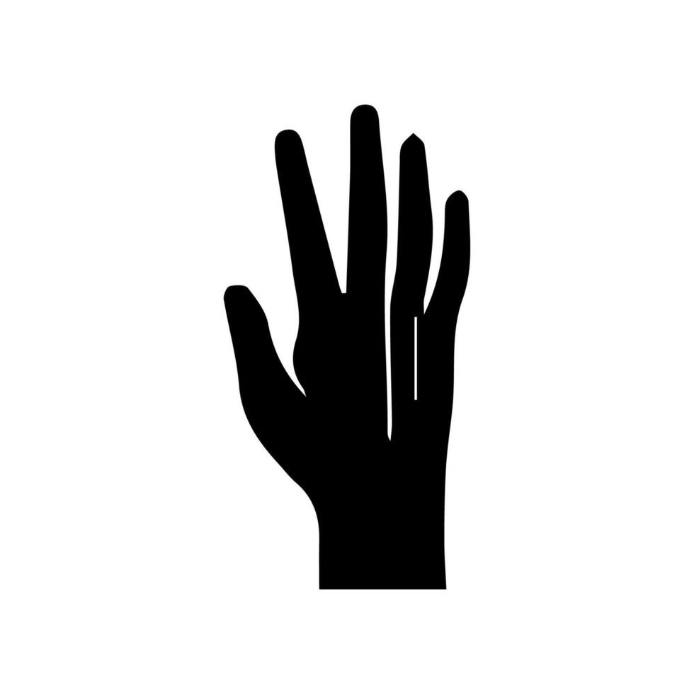 Hand icon on white background. Vector illustration.