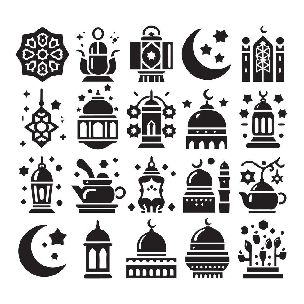 mosque silhouette  vector Ramadhan kareem