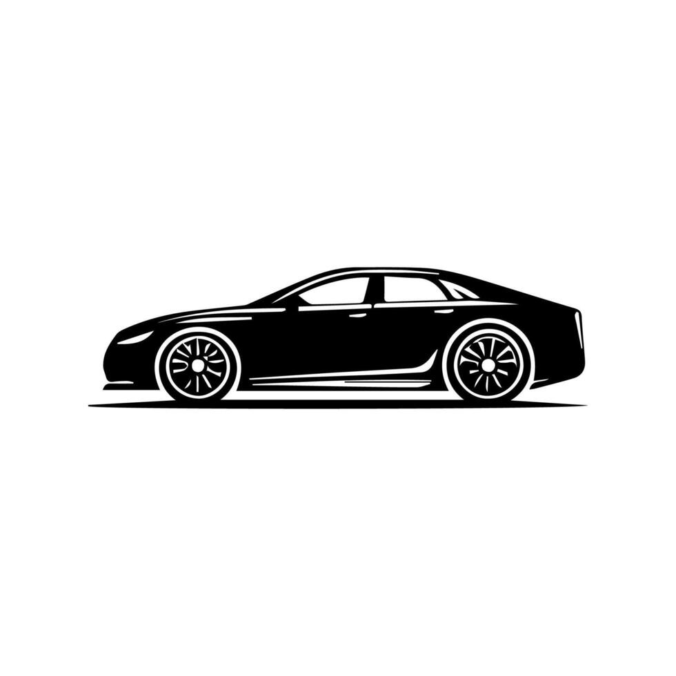 silhouette cars and on the road vehicle icon in isolated background, create by vector. vector