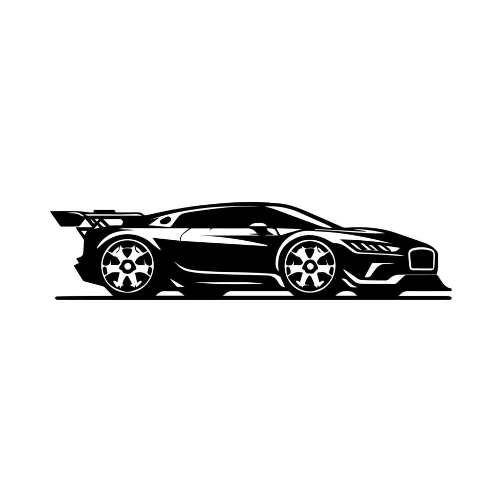 silueta carros y en el la carretera vehículo icono en aislado fondo, crear por vector. vector