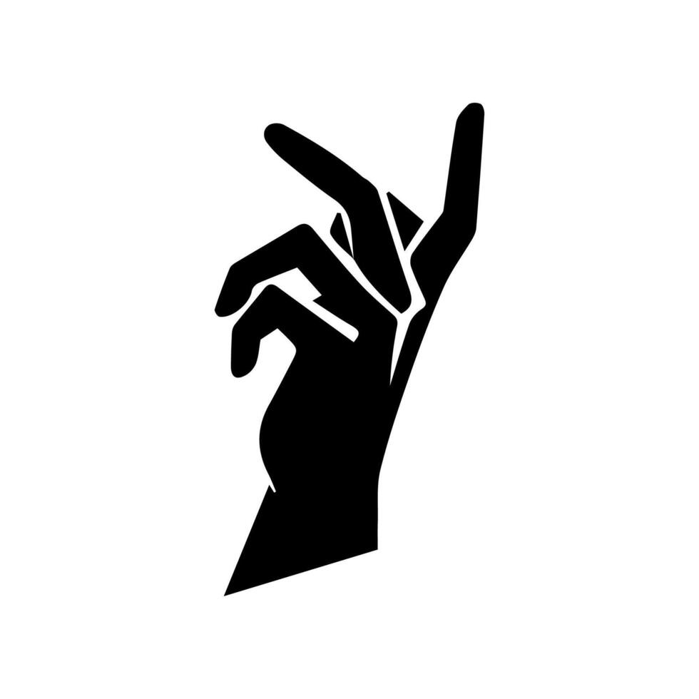 Hand icon on white background. Vector illustration.