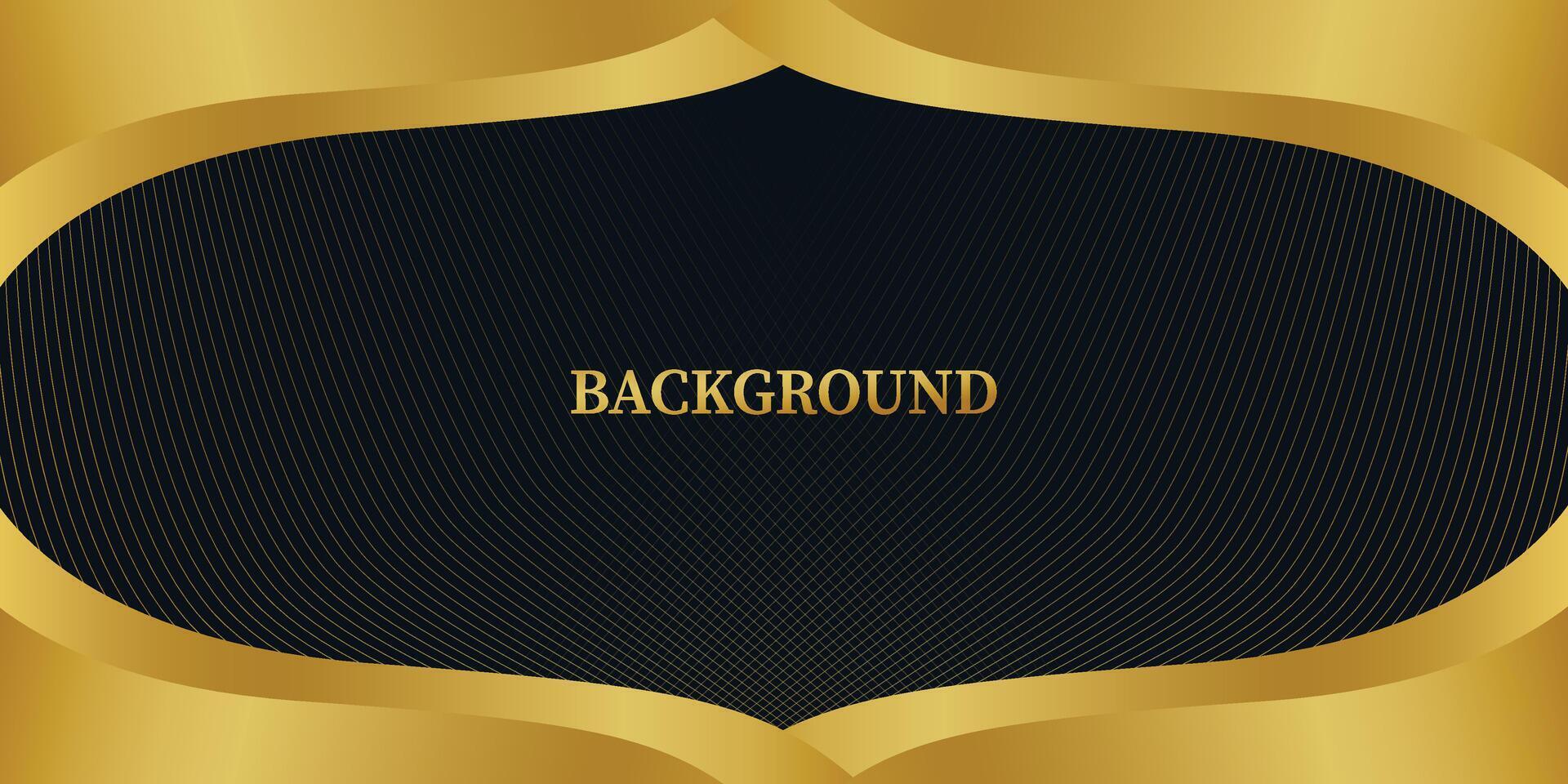 black and gold  background. Vector horizontal template for digital lux business banner, contemporary formal invitation, luxury voucher, prestigious gift certificate