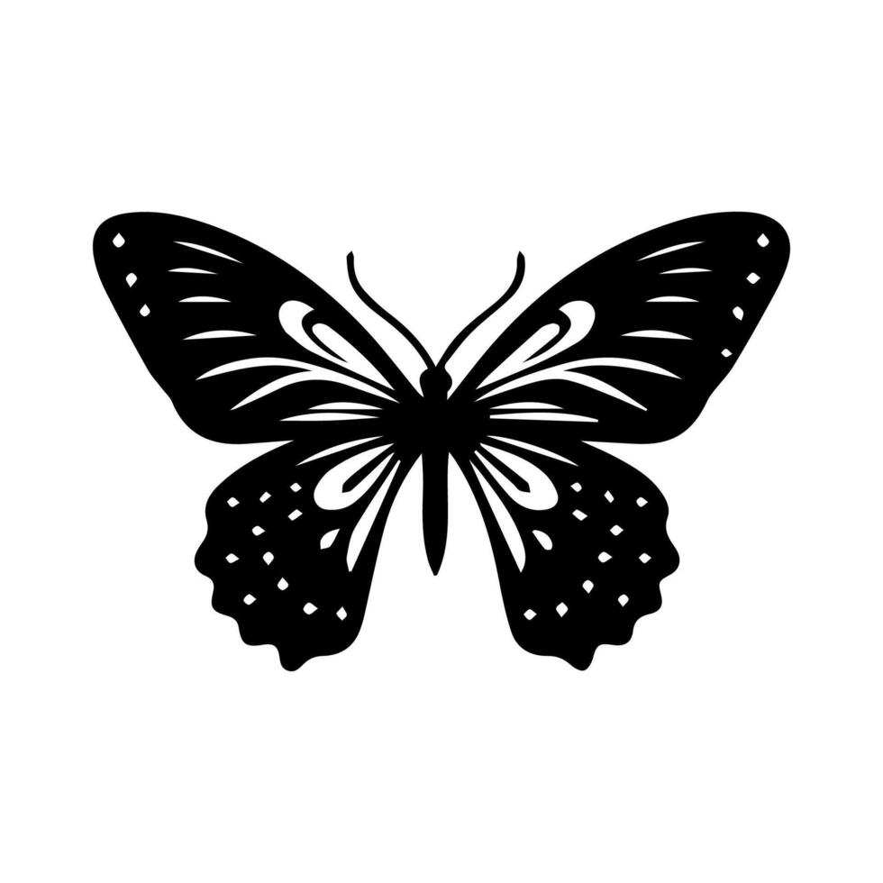 mariposa silueta icono. vector ilustraciones.