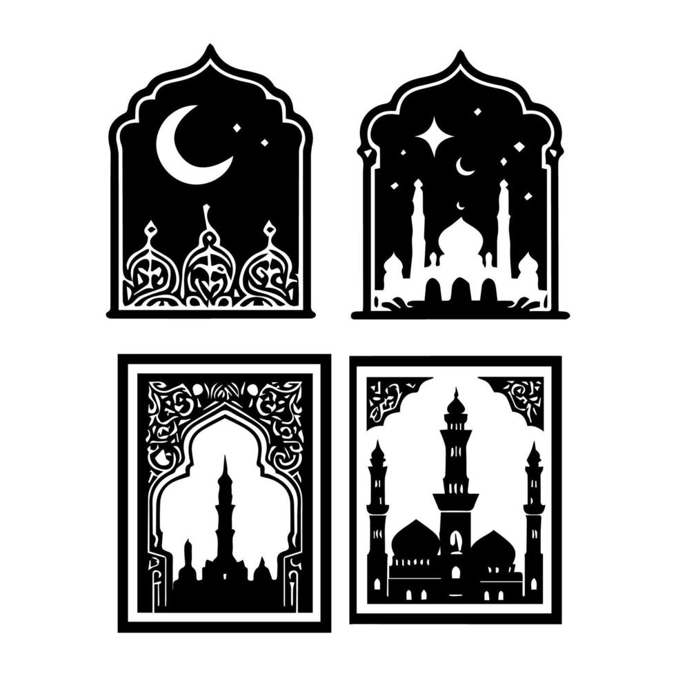 Ramadán Karrem medio Ramadán el generoso mes vector