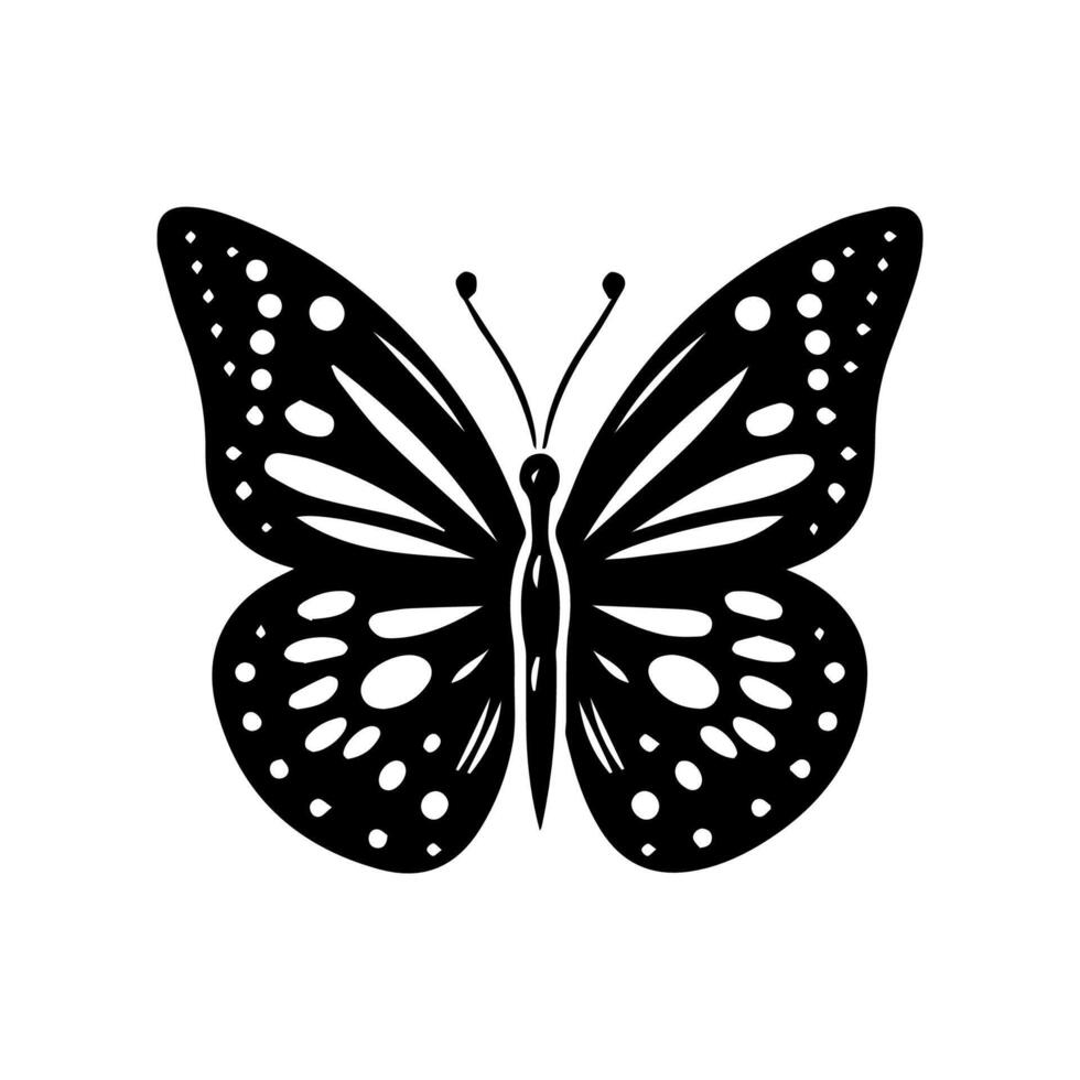 Butterfly silhouette icon. Vector Illustrations.