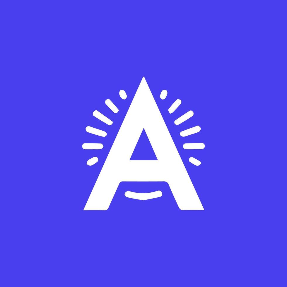 simple letter a logo template vector