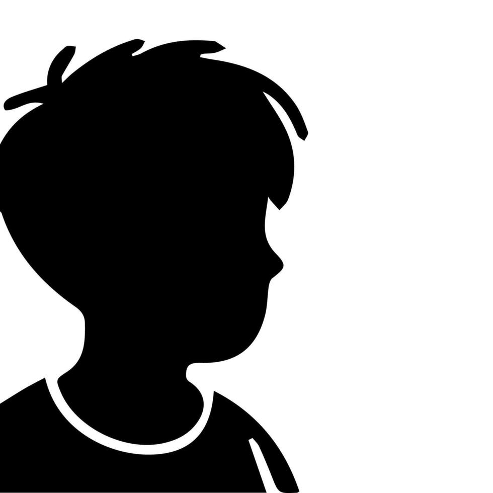 Silhouette of Very sad man alone on white background, Depressed young man vector