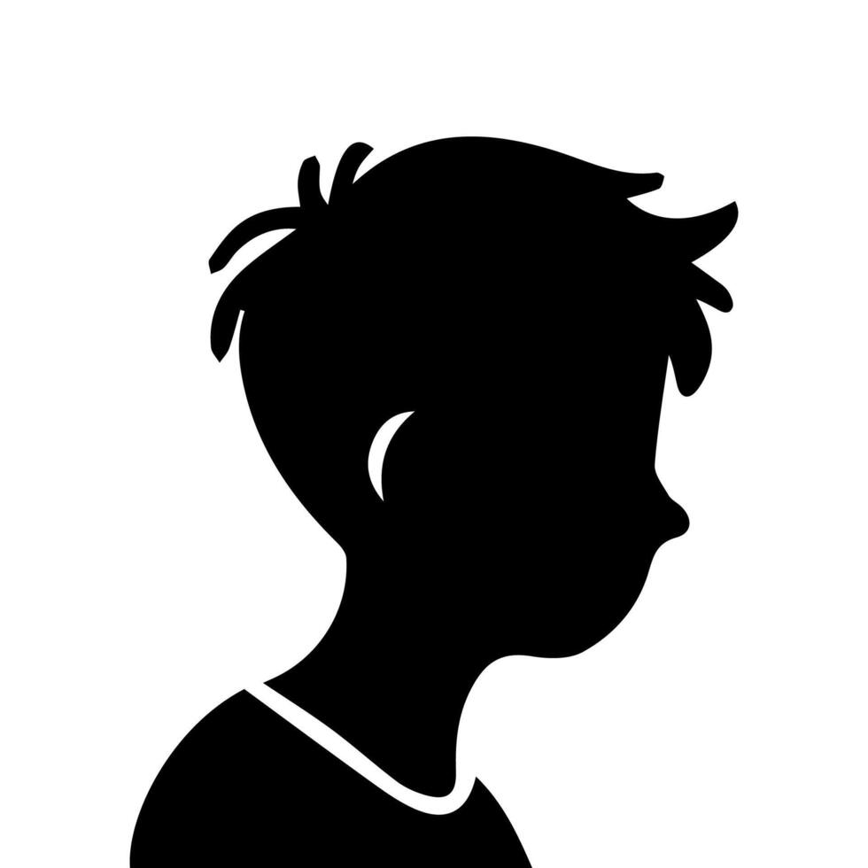 Silhouette of Very sad man alone on white background, Depressed young man vector