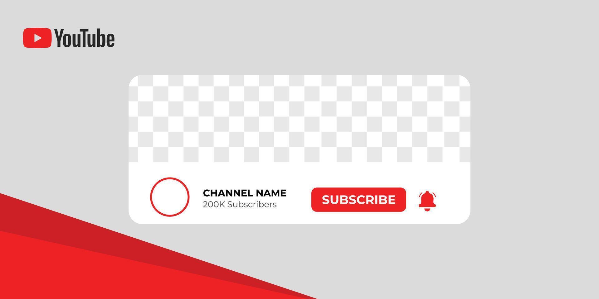 Youtube perfil icono interfaz. suscribir botón. canal nombre. vector