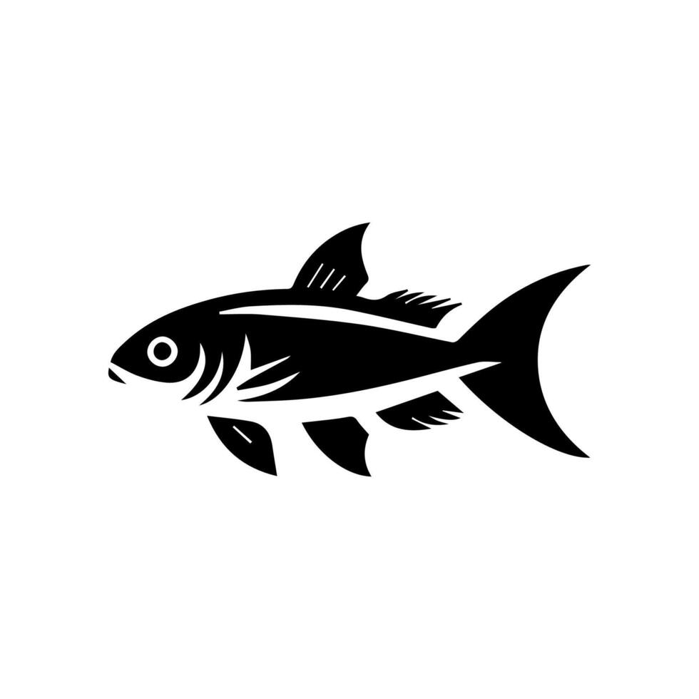 vector acuario pescado silueta ilustración