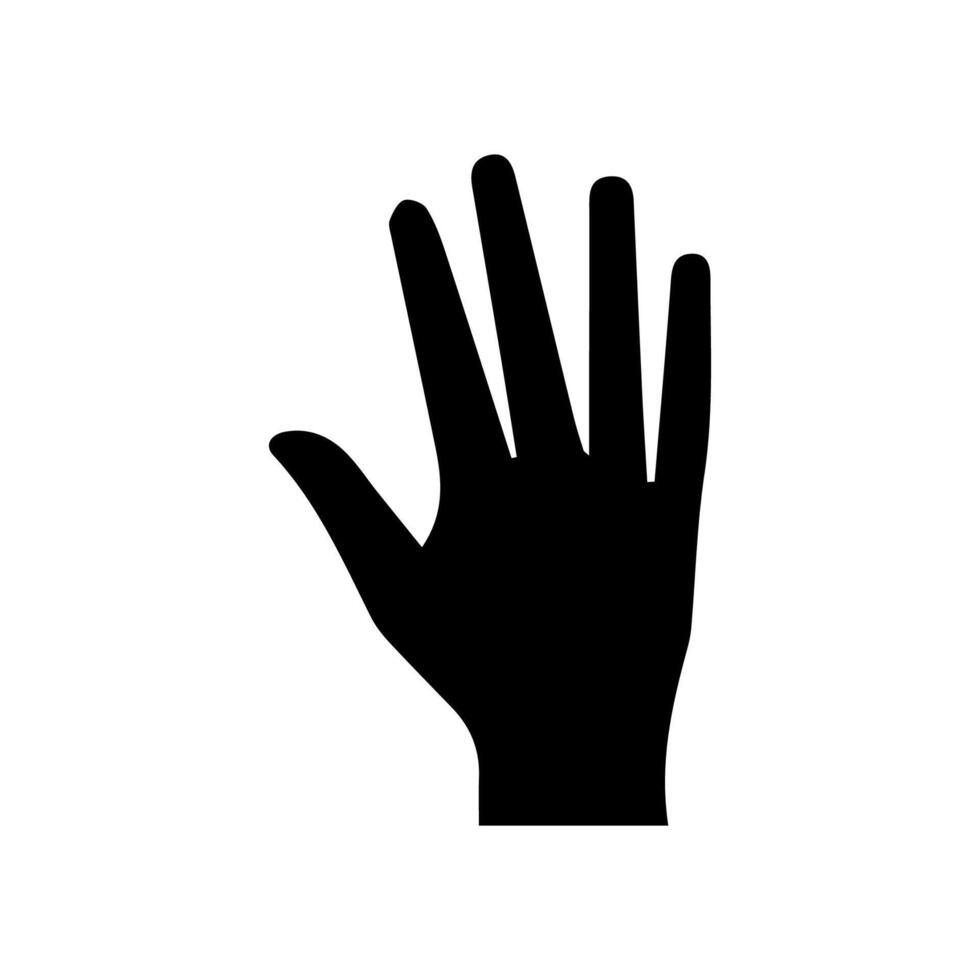 Hand icon on white background. Vector illustration.