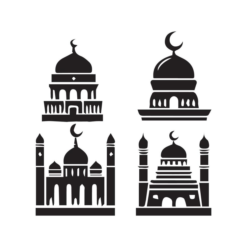emblems for islamic holy holiday Ramadan. Ramadan Kareem calligraphy. Ramadan traditions. Ramadan greeting. Best badges set for your design. Easy for edit and use. vector