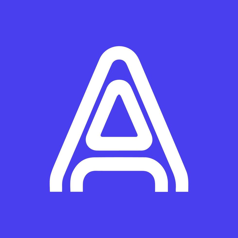 simple letter a logo template vector