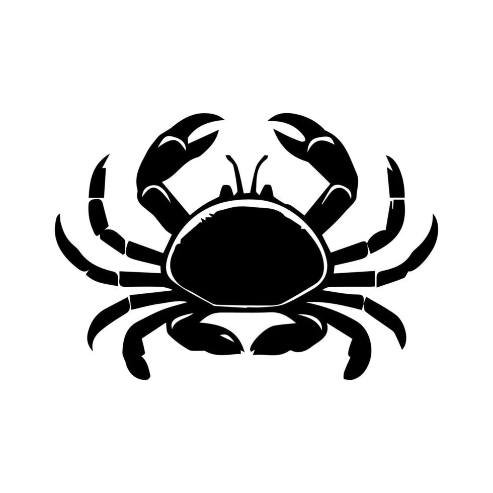 Crab silhouette. Logo. Isolated crab on white background vector