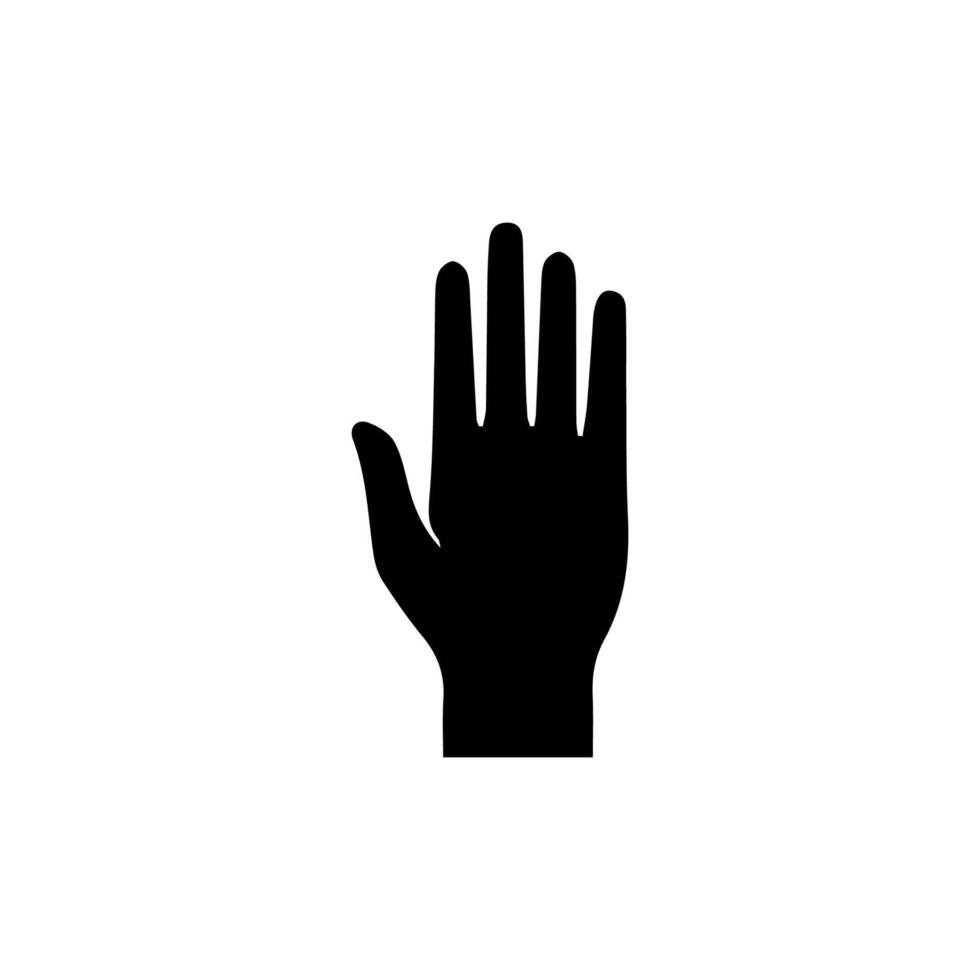 Hand icon on white background. Vector illustration.