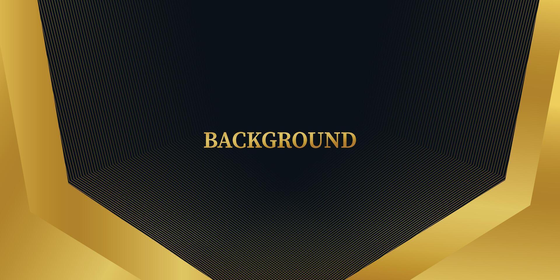 black and gold  background. Vector horizontal template for digital lux business banner, contemporary formal invitation, luxury voucher, prestigious gift certificate