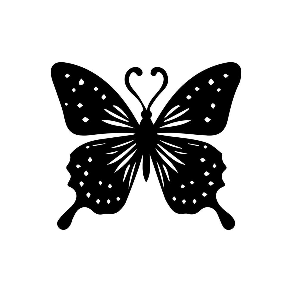 Butterfly silhouette icon. Vector Illustrations.