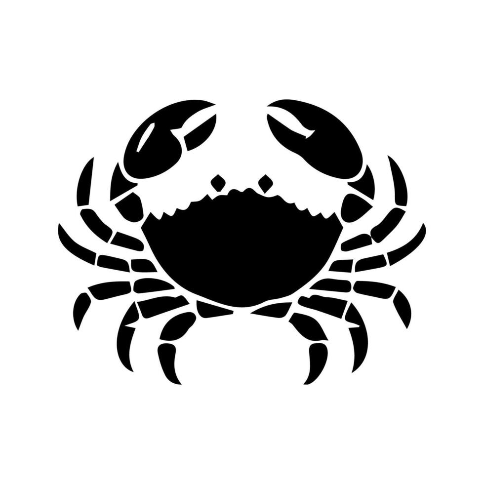 Crab silhouette. Logo. Isolated crab on white background vector