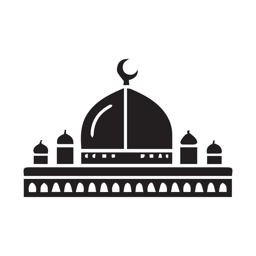 mosque silhouette  vector Ramadhan kareem