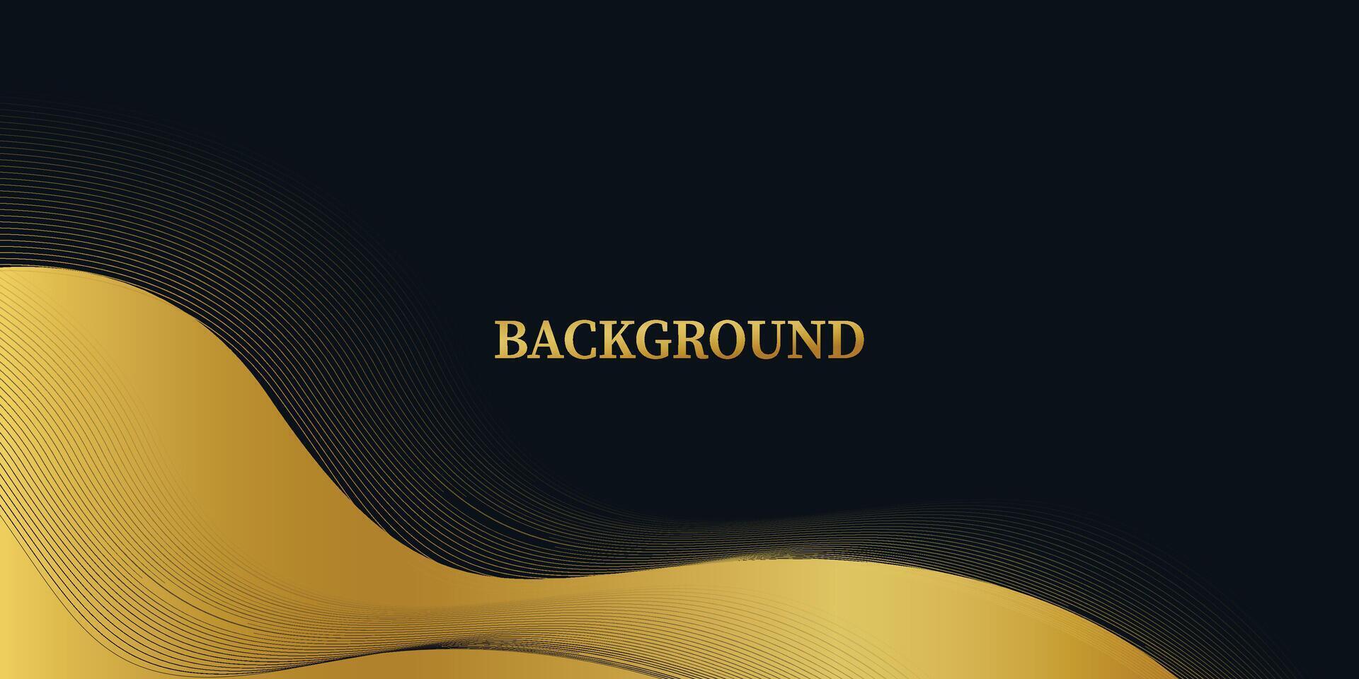 black and gold  background. Vector horizontal template for digital lux business banner, contemporary formal invitation, luxury voucher, prestigious gift certificate