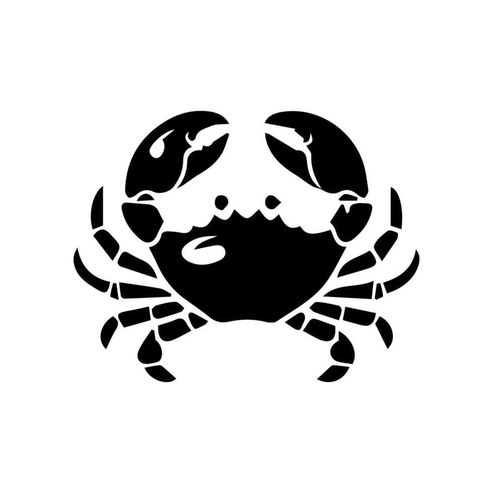 Crab silhouette. Logo. Isolated crab on white background vector