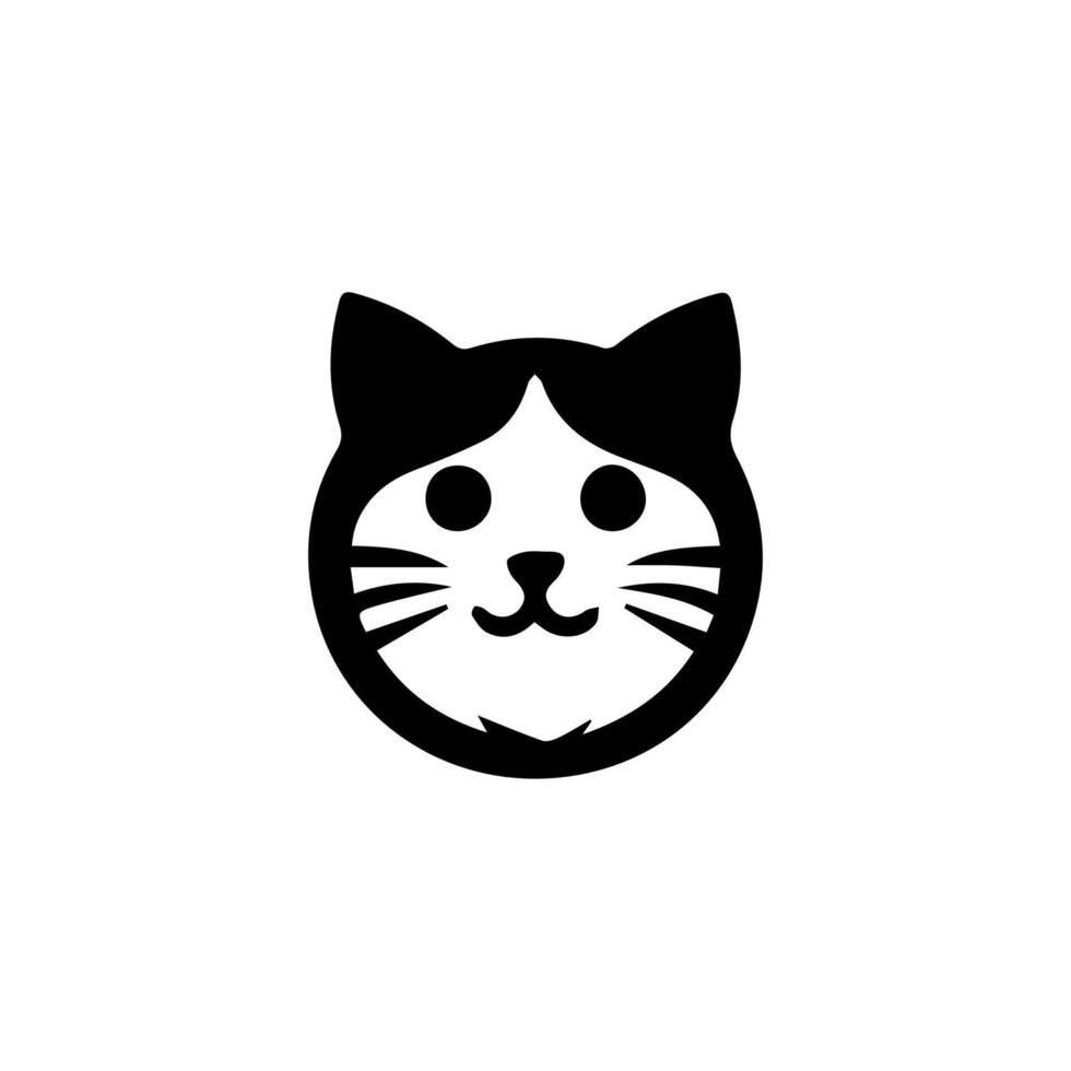 silueta de gato aislada vectorial, logotipo, impresión, adhesivo decorativo vector