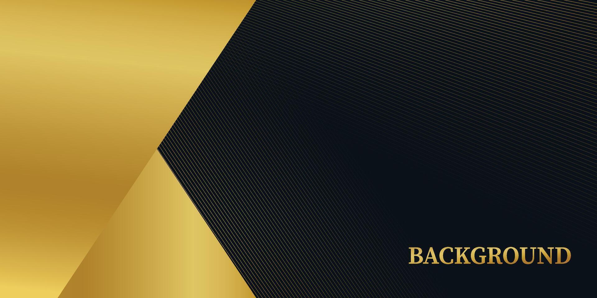 black and gold  background. Vector horizontal template for digital lux business banner, contemporary formal invitation, luxury voucher, prestigious gift certificate