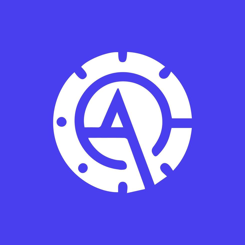 simple letter a logo template vector