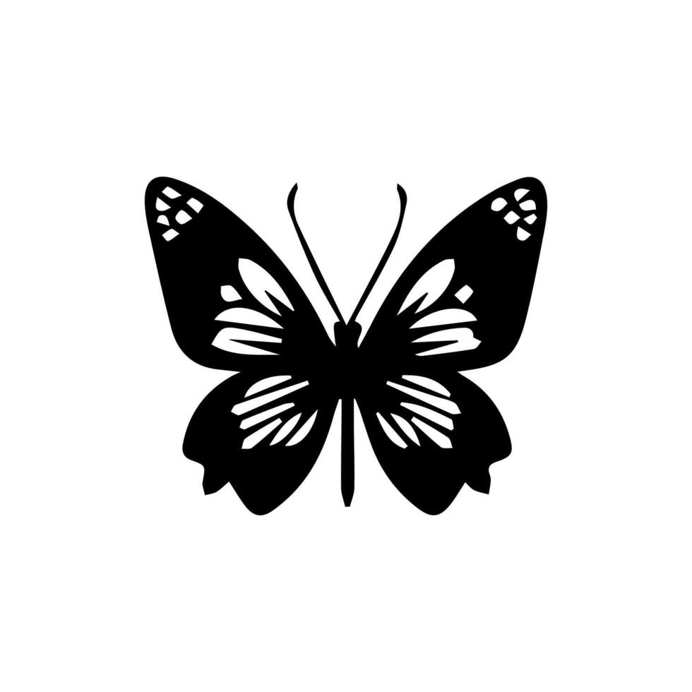 mariposa silueta icono. vector ilustraciones.