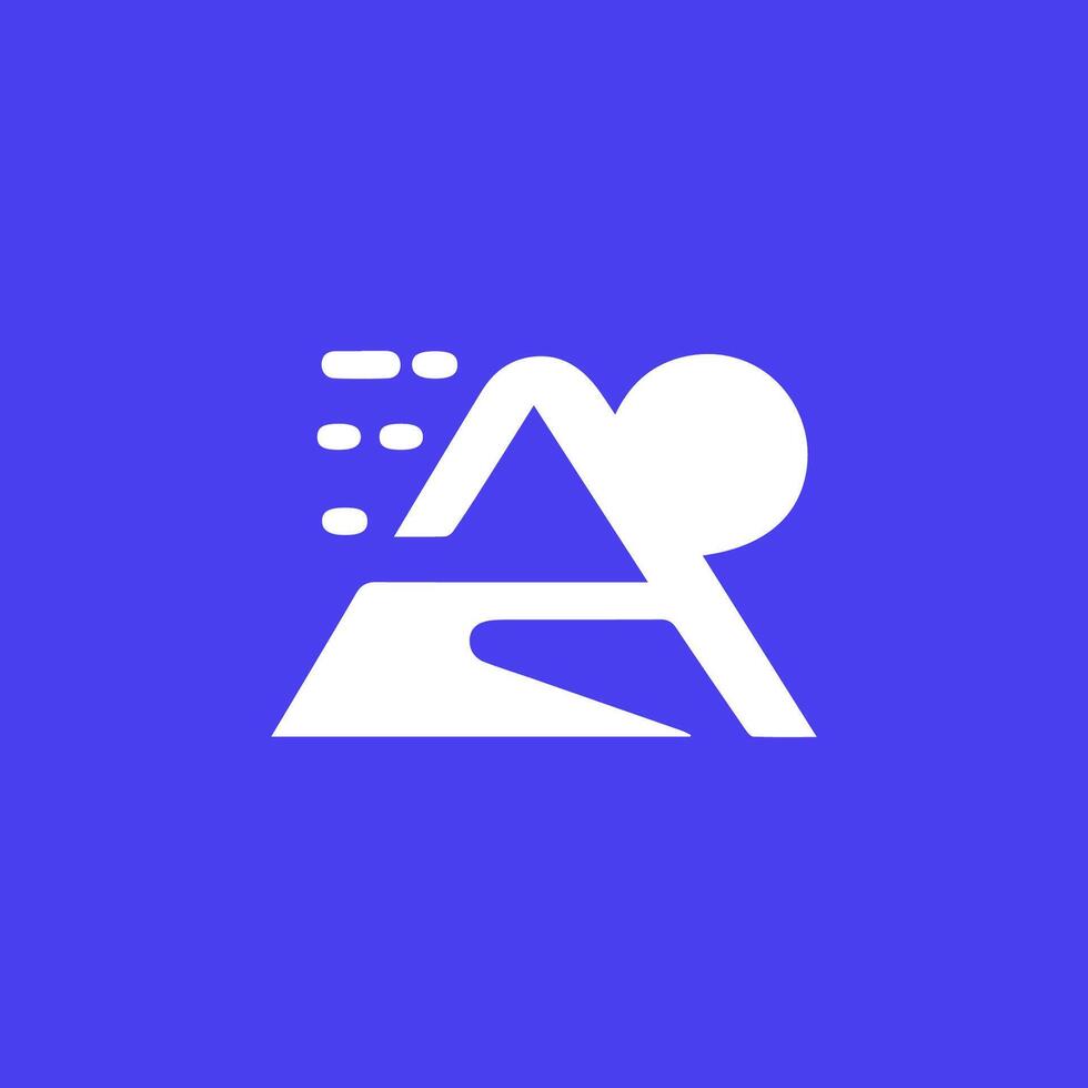 simple letter a logo template vector