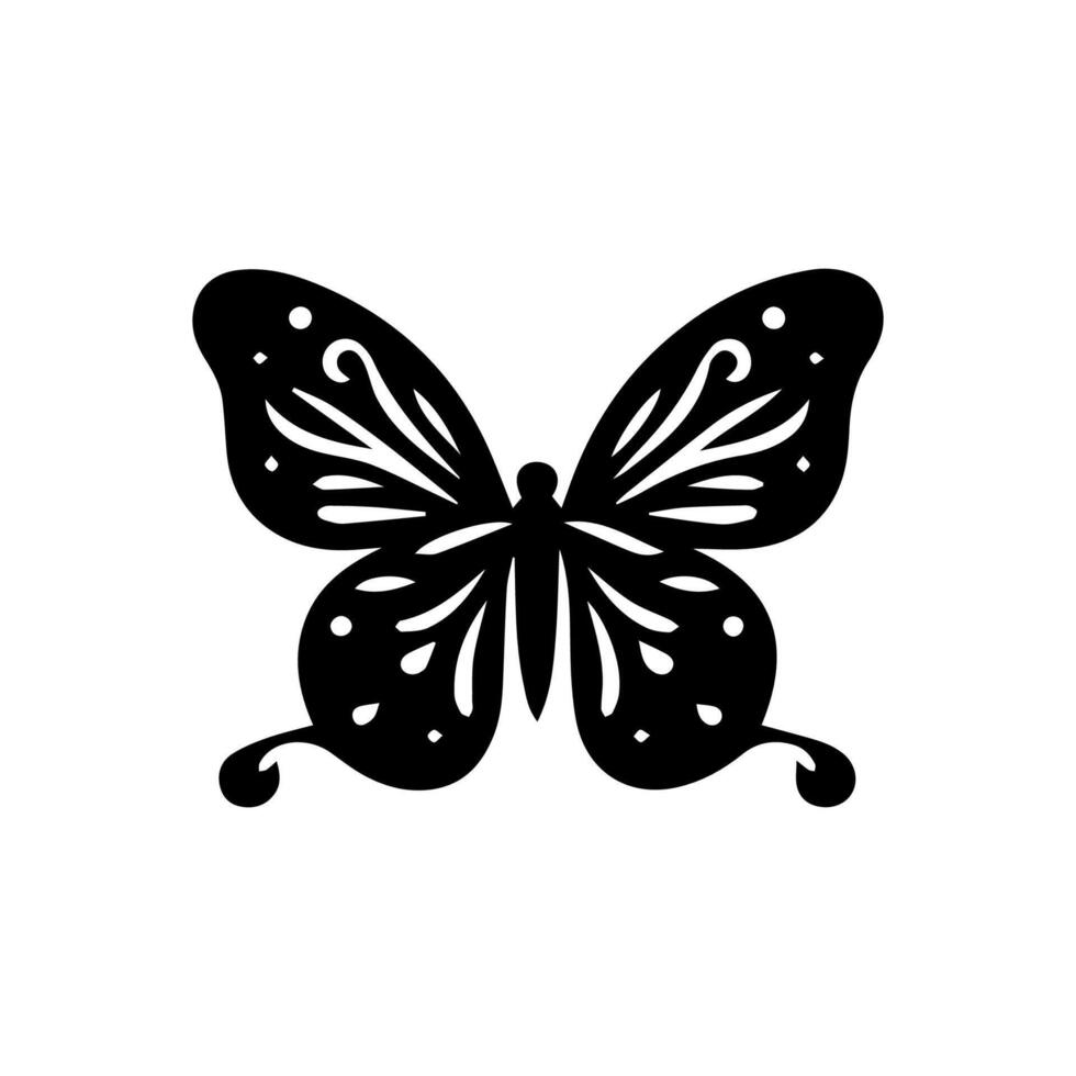 Butterfly silhouette icon. Vector Illustrations.