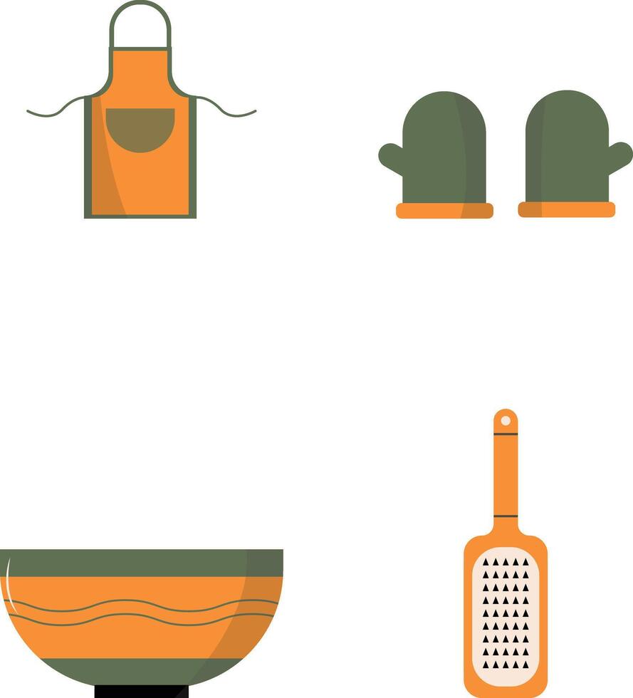 colección de cocina accesorios. en varios formas y diseño. aislado vector ilustración