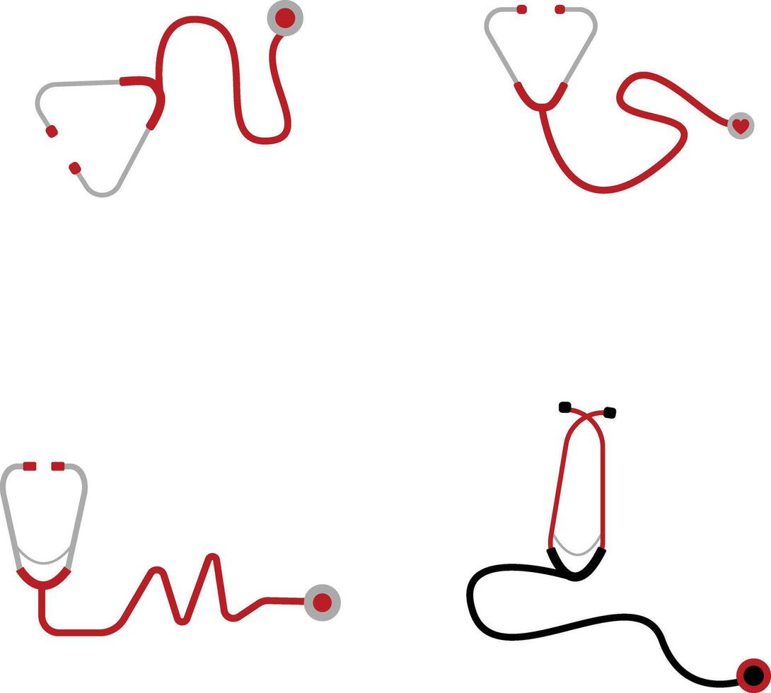 estetoscopio médico icono. a examinar el del paciente cuerpo. aislado en blanco antecedentes. vector