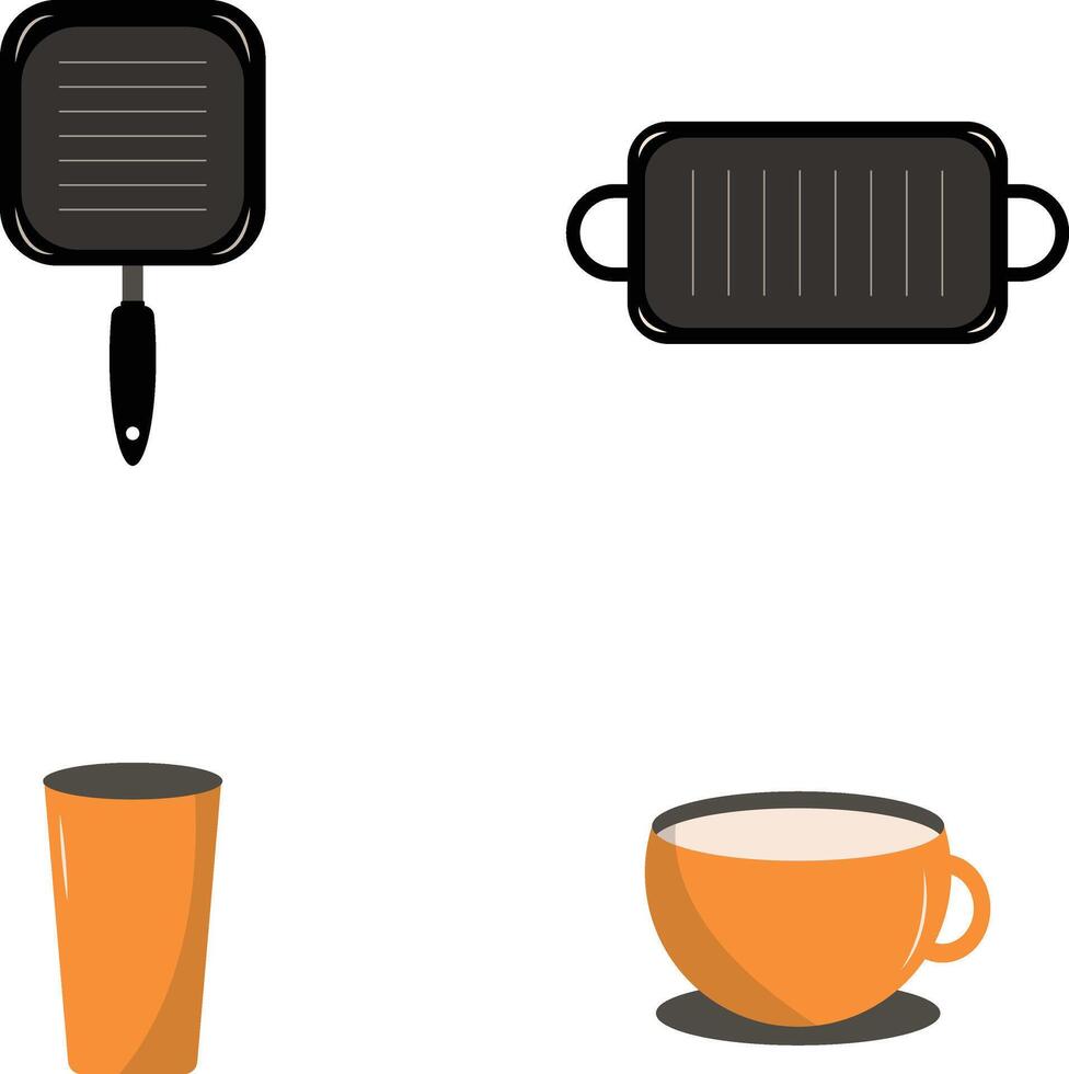 Collection of Kitchen Appliances. in Various Shapes and Design. Isolated Vector Illustration