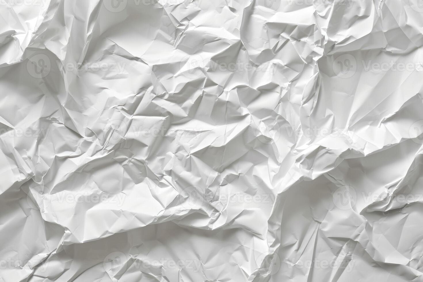 AI generated white crumpled and creased paper poster texture background photo