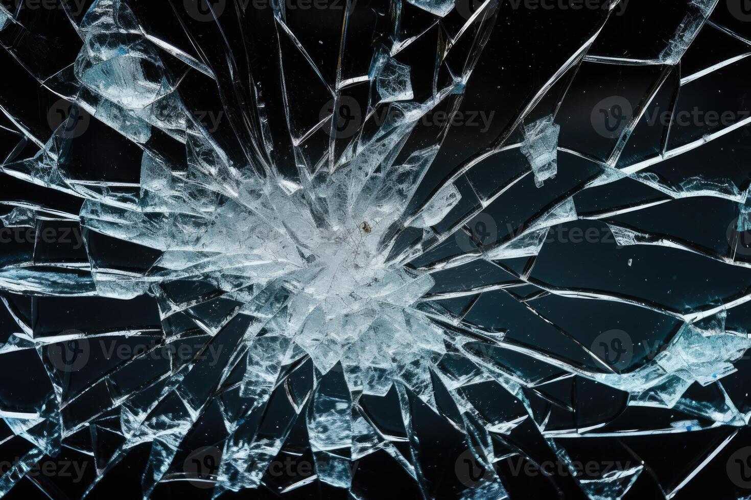 AI generated Abstract broken glass overlay textures background. photo