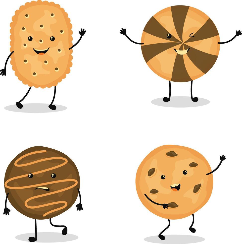 World Cookie Day Cartoon Character. Isolated Vector Illustration.