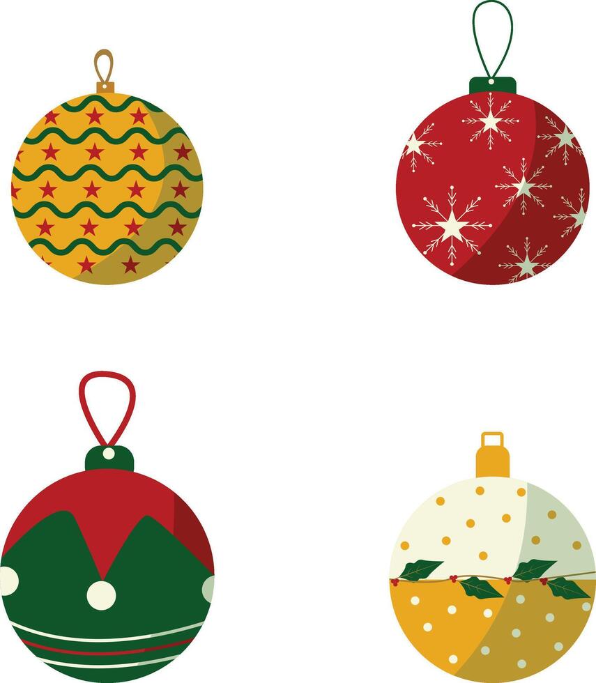 Navidad pelota decoración para invierno árbol ornamento. aislado en blanco antecedentes vector