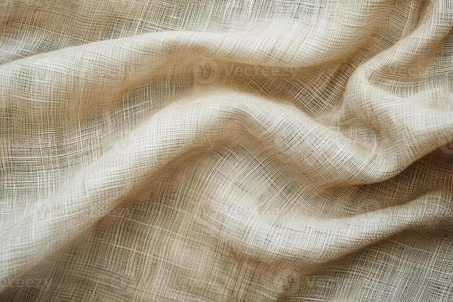 AI generated Natural linen texture as background photo