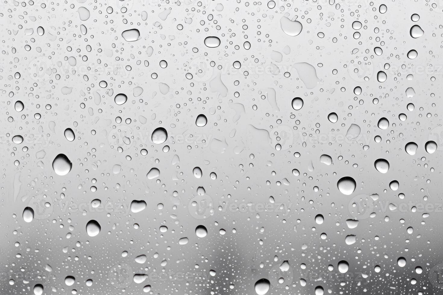 AI generated Abstract water droplets on glass overlay wallpaper. photo