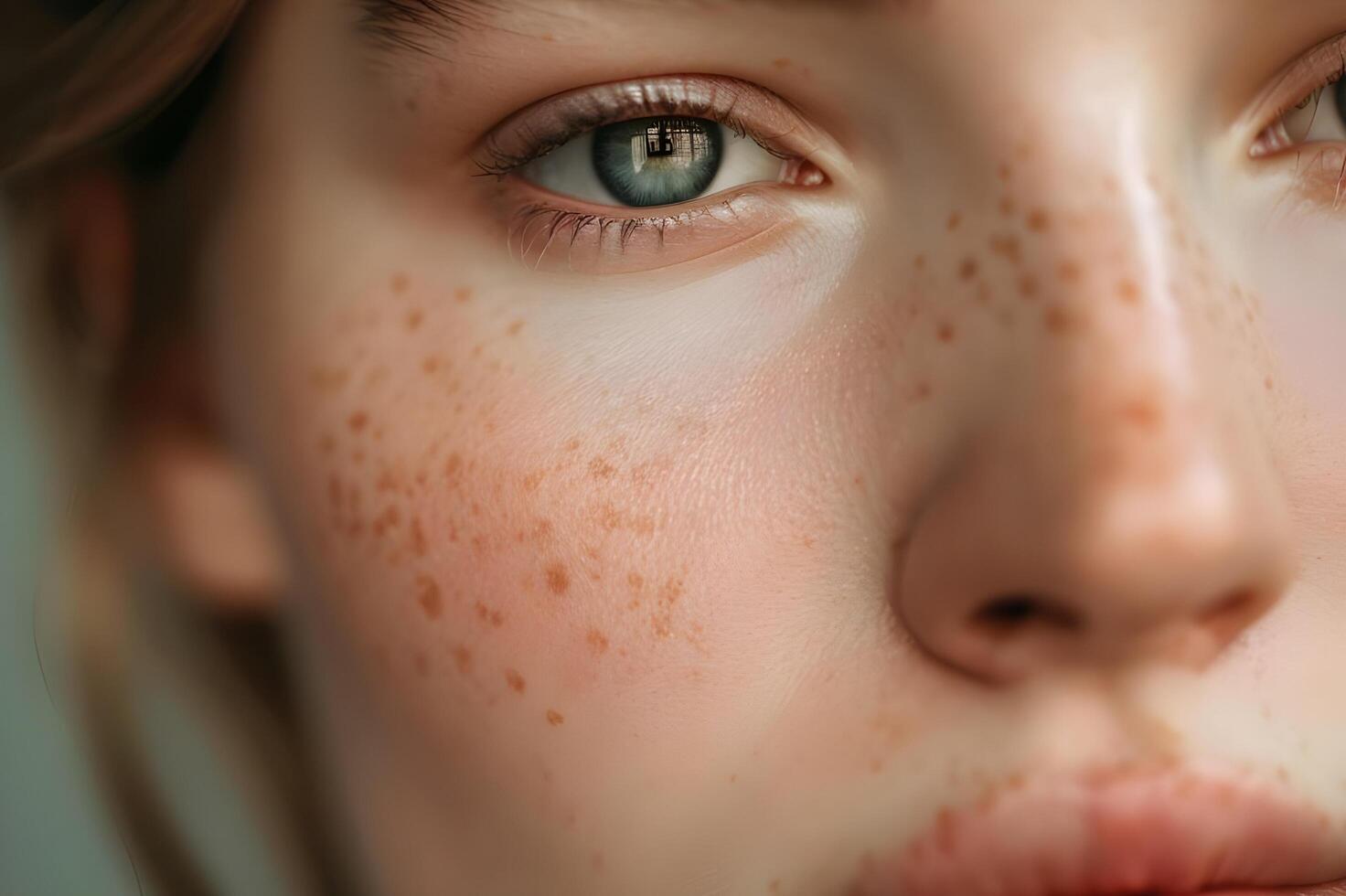 AI generated Model's Radiant Skin with Aesthetic Glow photo
