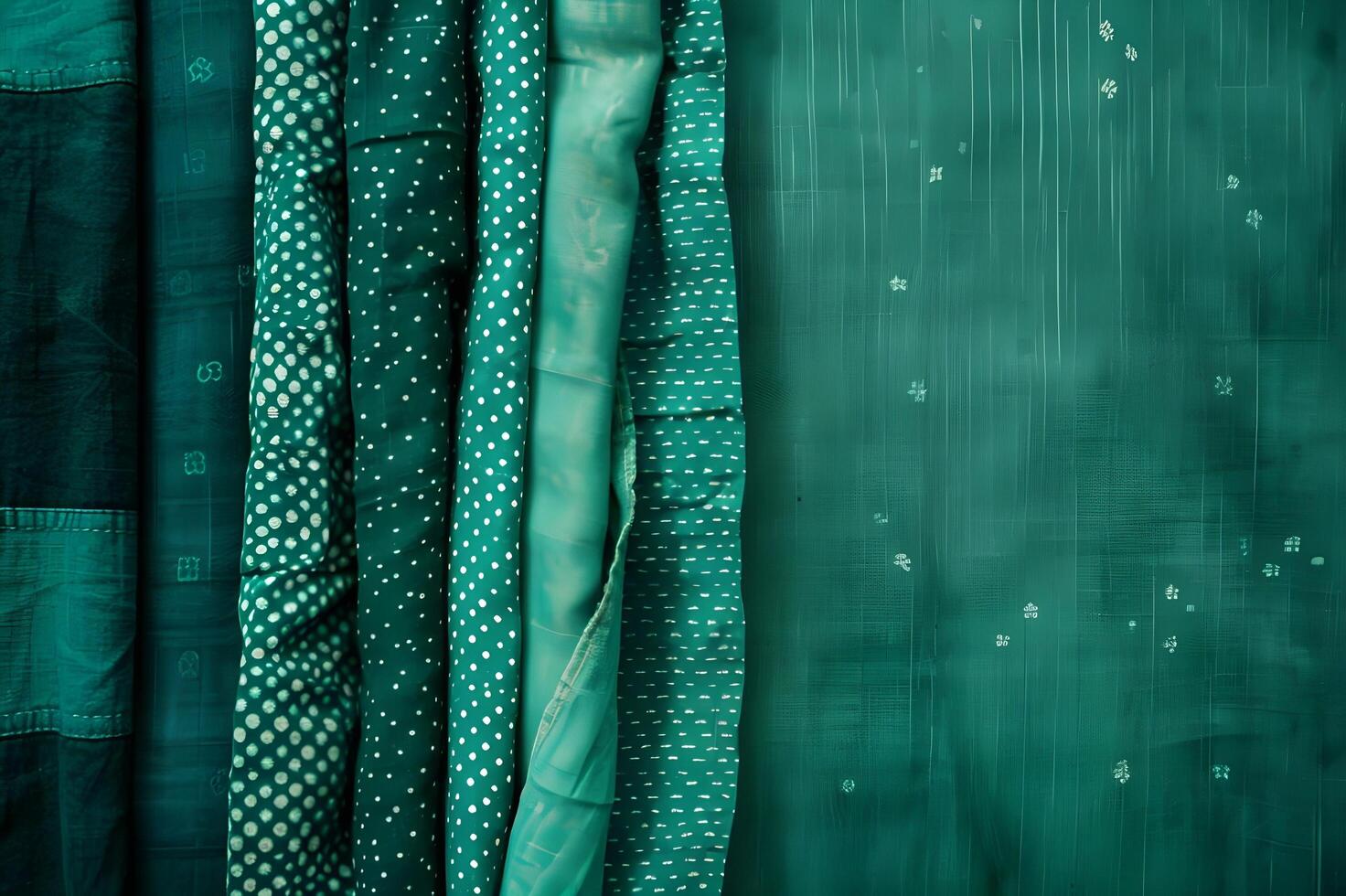 AI generated Emerald Green Pattern Mix and Match photo