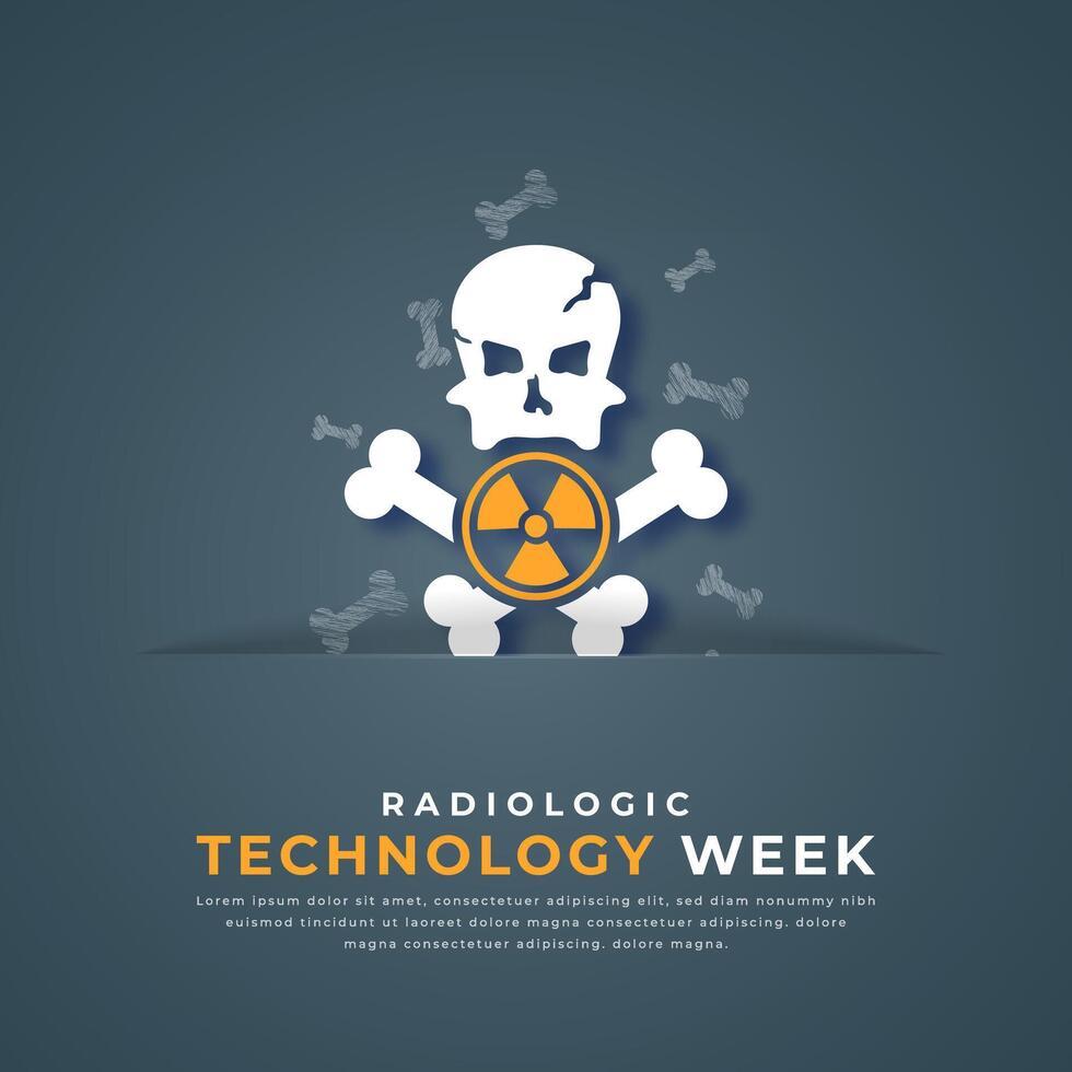 Radiologic Technology Week Paper cut style Vector Design Illustration for Background, Poster, Banner, Advertising, Greeting Card