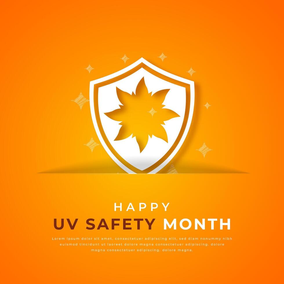 UV Safety Month Paper cut style Vector Design Illustration for Background, Poster, Banner, Advertising, Greeting Card