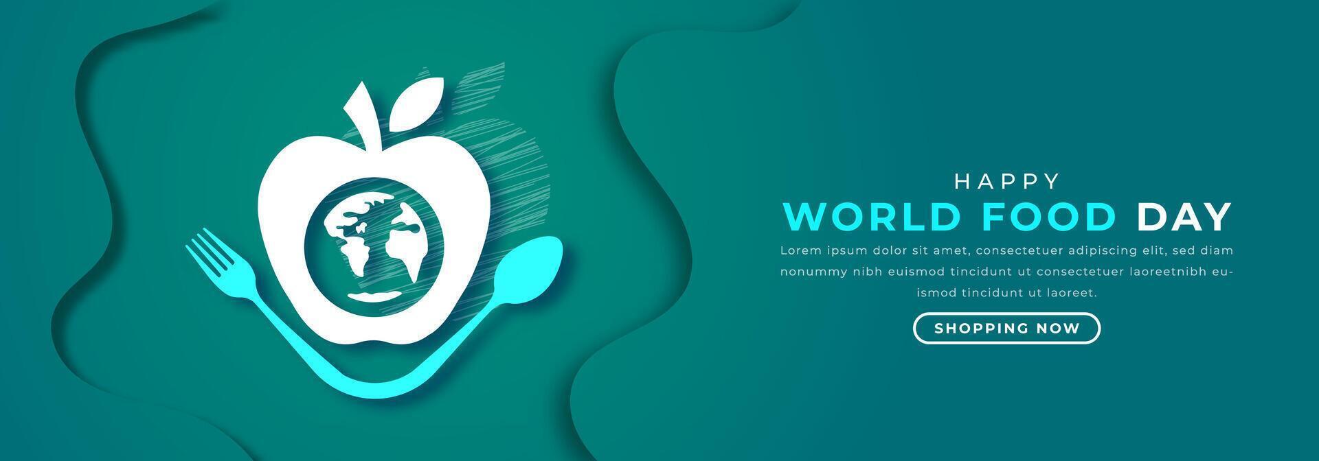 World Food Day Paper cut style Vector Design Illustration for Background, Poster, Banner, Advertising, Greeting Card